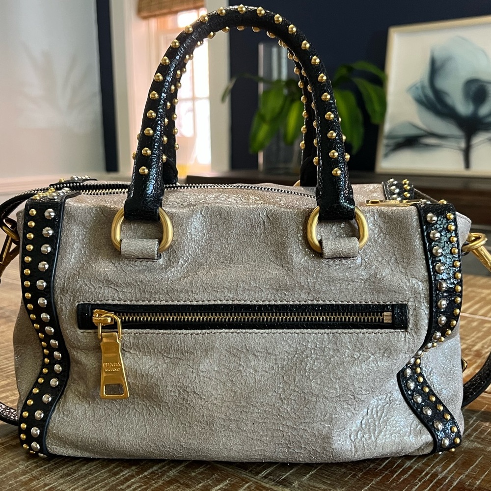 Gorgeous Prada studded 2way bag! - Picture 2 of 16